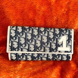Christian Dior blue Trotter Long Wallet